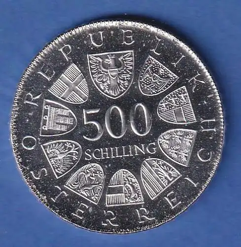 Österreich 500-Schilling Silber-Gedenkmünze 1980 25 Jahre Staatsvertrag