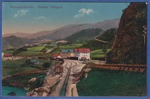 Alte AK Bosna i Hercegovina Ostbahn - Strecke Station Visegrad