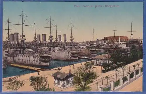 1911 AK Hrvatska / Kroatien Pola - Porto di guerra - Kriegshafen             