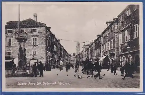 Alte AK Hrvatska / Kroatien Dubrovnik  Kralj Petar Straße