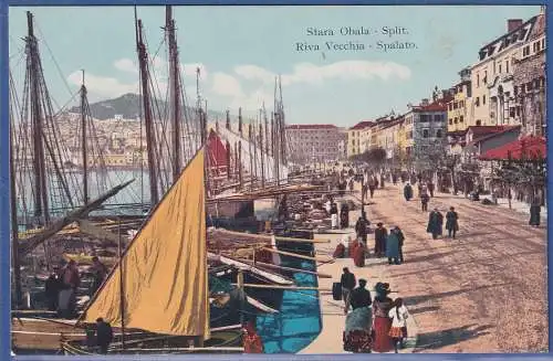 Alte AK Hrvatska / Kroatien Spalato - Split  Alte Küste