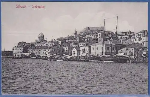 1909 AK Hrvatska / Kroatien Sebenico - Sibenik  Hafen