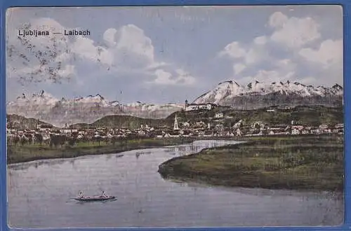 1916 AK Slovenija / Slowenien Ljubljana - Laibach Panorama.