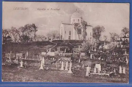 Alte AK Srbija / Serbien Leskovac Kapelle m. Friedhof