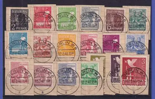 Alliierte Besetzung 1947 Lot 19 Werte (ex Mi.-Nr. 943-961)  alle O BERLIN W8