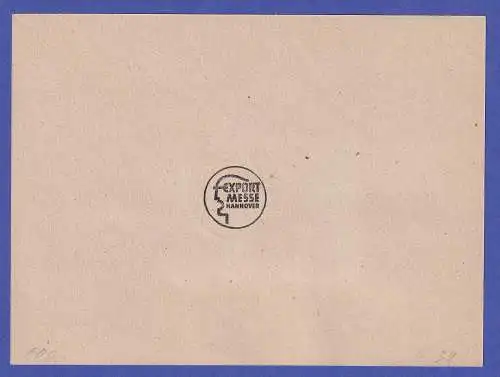 All. Besetzung 1948 Exportmesse Viererblock Mi.-Nr. V Zd 1 auf FDC mit So.-O