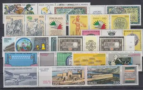 Italien 1980-90 Lot 12 Zusammendruck-Streifen postfrisch **