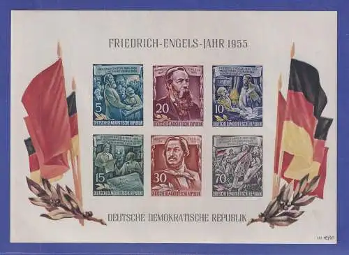 DDR 1955 Friedrich-Engels-Jahr Blockausgabe Mi.-Nr. Block 13 postfrisch **