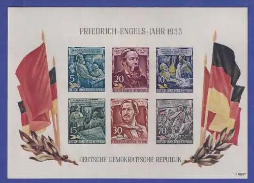 DDR 1955 Friedrich-Engels-Jahr Blockausgabe Mi.-Nr. Block 13 **