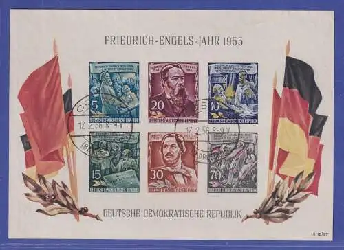 DDR 1955 Friedrich-Engels-Jahr Blockausgabe Mi.-Nr. Block 13 O COSWIG, ansehen