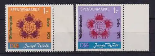 DDR 1972/73 Spendenmarken Weltfestspiele Mi.-Nr. 1-2 Seitenrandstücke **