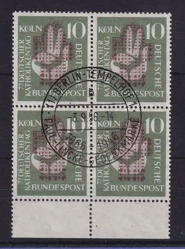 Bund 1956 Katholikentag Köln Mi.-Nr. 239 Unterrandviererblock mit So.-O