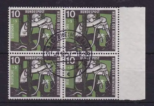 Bund 1957 Kohle-Bergmann Mi.-Nr. 271 Seitenrandviererblock  O STOTZHEIM