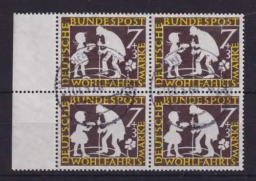 Bund 1959 Märchen Sterntaler Mi.-Nr. 322 Seitenrandviererblock gestempelt