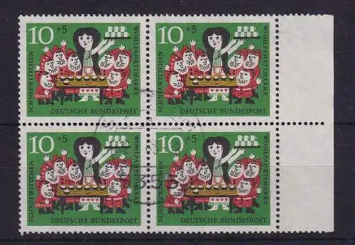 Bund 1962 Schneewittchen  Mi.-Nr. 386 Seitenrandviererblock  gestempelt