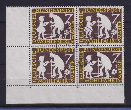 Bund 1959 Märchen Sterntaler Mi.-Nr. 322 Eckrandviererblock UL gestempelt