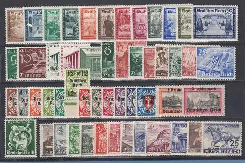 Dt.Reich 1939-42 hochwertiges Lot dabei 702-13, 716-29  ** / MNH  M€ über 500,-