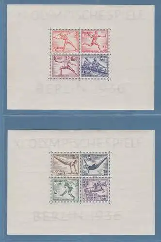 Dt. Reich 1936 Olympia-Blockpaar Mi.-Nr. Block 5 und 6 **    SONDERANGEBOT !