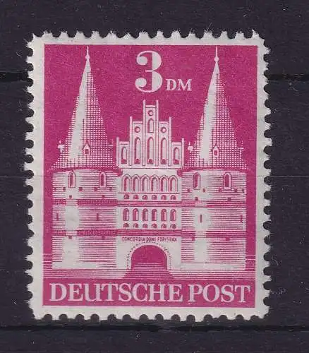 Bizone Bautenserie 1948 Holstentor 3 DM Mi.-Nr. 99 I Y D postfrisch **