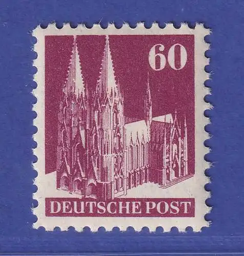 Bizone Bautenserie 1948 Kölner Dom 60 Pfg  Mi.-Nr. 93 XB  postfrisch **