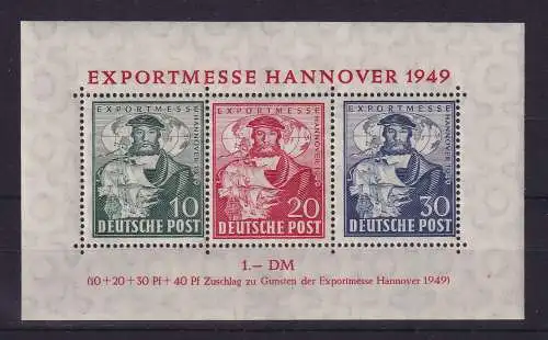 Bizone 1949 Exportmesse Hannover Mi.-Nr. Block 1 postfrisch **