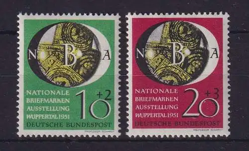 Bundesrepublik 1951 Briefmarkenausstellung  Mi.-Nr. 141-142  postfrisch **