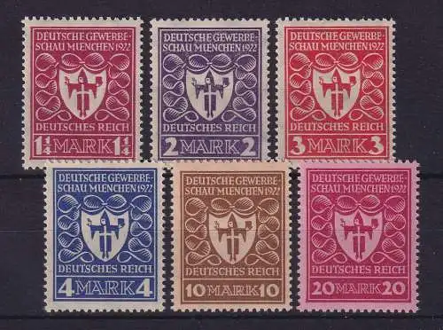 Dt. Reich 1922 Gewerbeschau München Mi.-Nr. 199-204 kpl. postfrisch **