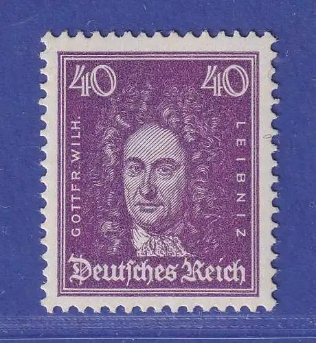 Dt. Reich 1926 Leibniz 40 Pfg Mi.-Nr. 395 postfrisch ** 