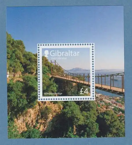 Gibraltar 2022 Tourismus Windsor Hängebrücke Mi.-Nr. Block 152 **