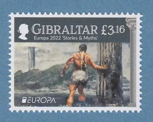 Gibraltar 2022 EUROPA Herkules an der Straße von Gibraltar Mi.-Nr. 2043 **