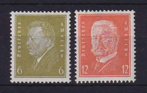 Dt. Reich 1932 Reichspräsidenten  Mi.-Nr. 465-466 postfrisch ** 