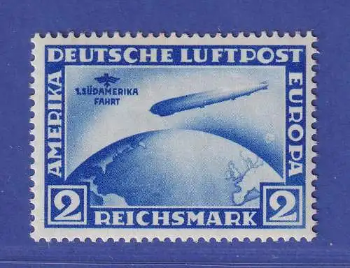 Dt. Reich 1930 Zeppelin Südamerikafahrt 2 RM Mi.-Nr. 438x ungebr. * entfalzt