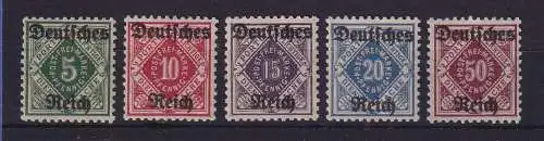 Dt. Reich 1920 Dienstmarken  Mi.-Nr. 52-56 kpl. postfrisch **