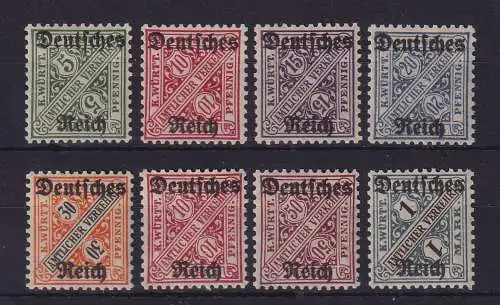 Dt. Reich 1920 Dienstmarken  Mi.-Nr. 57-64 kpl. postfrisch **