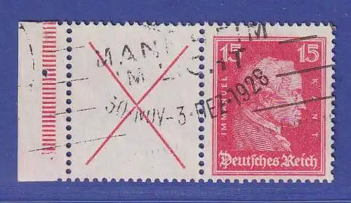 Dt. Reich 1927 Zusammendruck Mi.-Nr. W23 aus Heftchenblatt 53B gestempelt