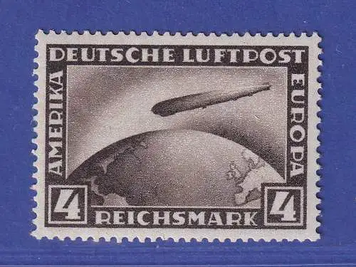 Dt. Reich 1928 Flugpostmarke Luftschiff 4 RM  Mi.-Nr. 424 postfrisch ** 