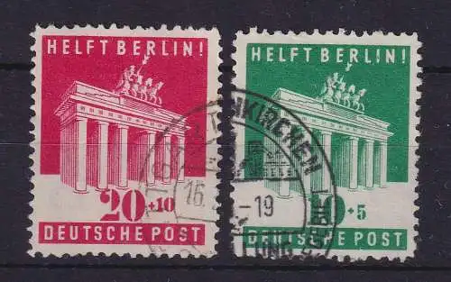 Bizone 1948 Berlin-Hilfe Mi.-Nr. 101-102 gestempelt