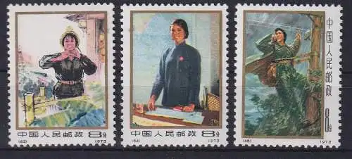 VR China 1973 Internation. Frauentag Mi.-Nr. 1132-1134 ** China N63-N65 Set MNH