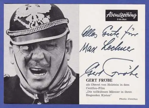 Gerd Fröbe Original-Autogramm 60er Jahre 