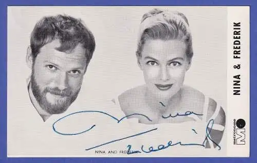 Nina und Frederik Original-Autogramme 60er Jahre