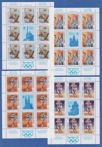 Jugoslawien 1992 Kleinbogen Mi.-Nr. 2523-24 Olympische Sommeespiele Barcelona **