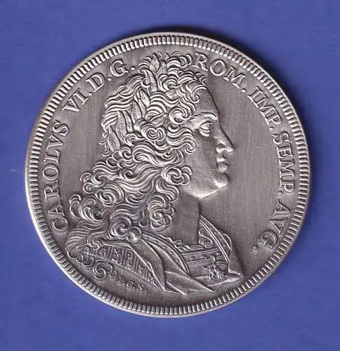 Silbermedaille nach Vorbild Nürnberger Taler von 1736 Kaiser Karl VI. 28gAg1000
