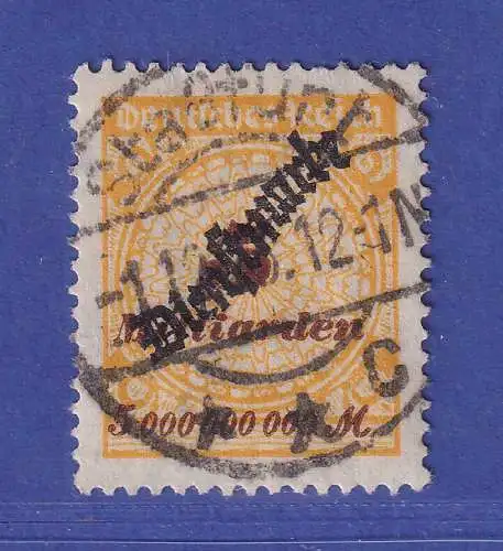 Dt. Reich 1923 Dienstmarke 5Mrd. Mark Mi.-Nr. 85 O Staßfurt gpr. INFLA Berlin