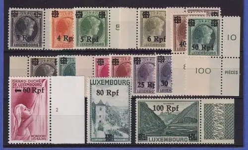 Dt. Besetzung 2.Weltkrieg Luxemburg 1940 Mi.-Nr. 17-32 postfrisch **