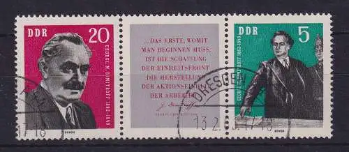 DDR 1962 G. Dimitrow  Zusammendruck mit Zierfeld  Mi.-Nr. 893-894 (W Zd 31)  O