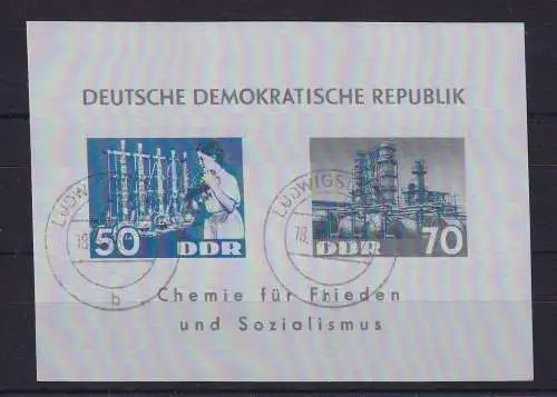 DDR 1963 Chemische Industrie Mi.-Nr. Block 18 O LUDWIGSLUST