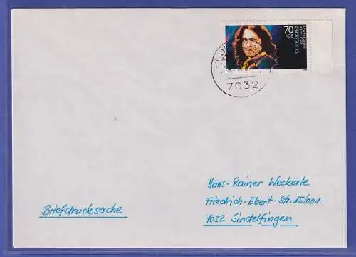 Bund 1988 Pop Jim Morrison Mi.-Nr. 1362 EF auf Briefdrucksache O SINDELFINGEN