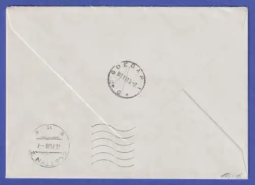 Bund 1988 Sporthilfe Mi.-Nr. 1355 als EF auf Brief nach Polen O BERLIN