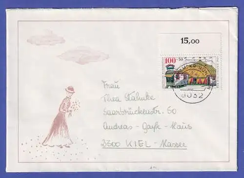 Bund 1989 Zirkus Mi.-Nr. 1414 Oberrandstück als EF auf Brief O LOCHHAM