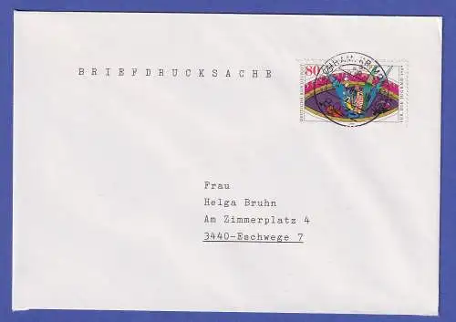 Bund 1989 Zirkus Mi.-Nr. 1413 als EF auf Briefdrucksache O LOCHHAM